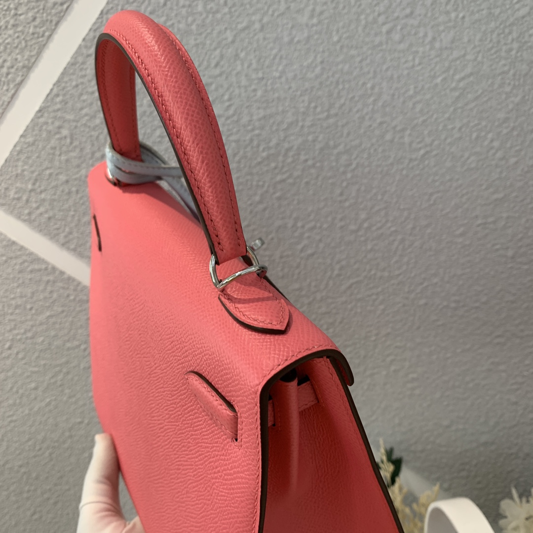 에르메스 켈리백25 립스틱 은장 앱송